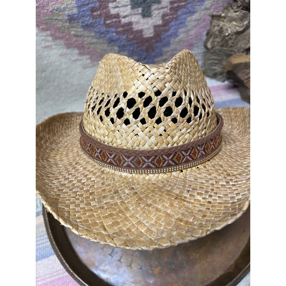 Fancy Ribbon Hat band Hatband Mens Womens Purple Brown Gold Beaded Beaded